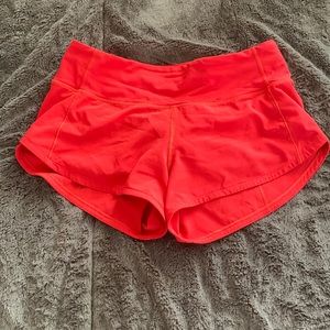 lululemon speed up 2.5 size 2 red